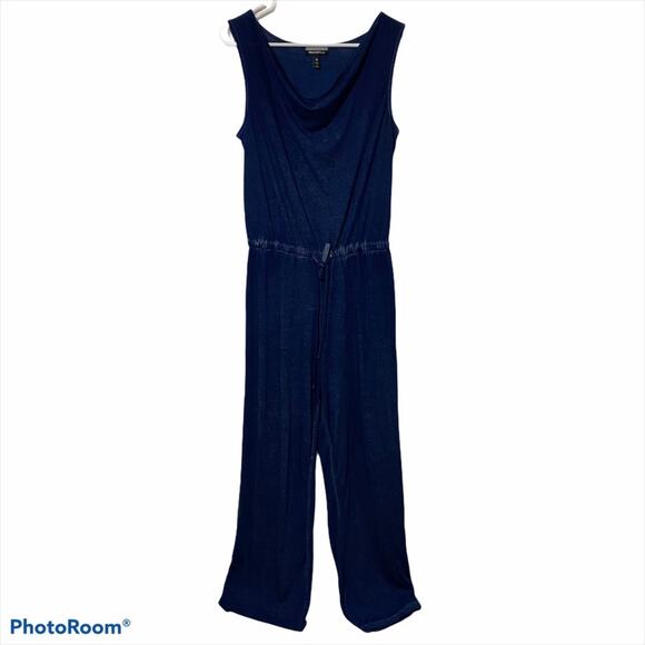 Allison Britney Short Sleeve drape Neck Jumpsuit M - Picture 1 of 5